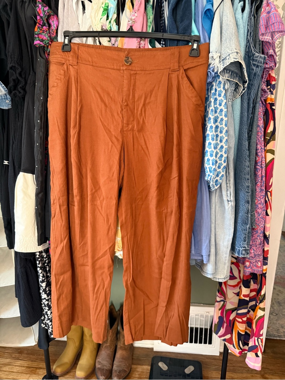 cAbi Cruise Linen Blend Crop Pant - Size 16